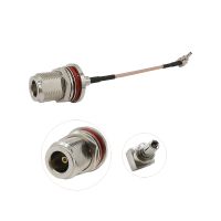 1Pcs N Female Jack Bulkhead to CRC9 Male Plug Right Angle Connector RF Coaxial Cable RG316 Jumper Pigtail Length 10CM-30CM