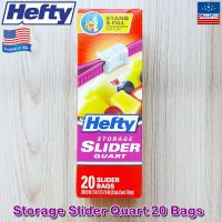 Hefty® Storage Slider Quart 20, 40, 50, 75 Bags ถุงเก็บอาหาร ถุงอเนกประสงค์