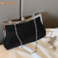 【YD】 Fashion Evening Clutch Womens Chain Clutches Luxury Designer Handbags Rhinestone Closure Crossbody