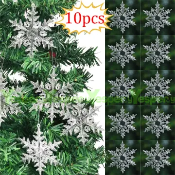 12pcs Christmas Tree Decoration Crystal Ornaments - Hanging Acrylic  Christmas