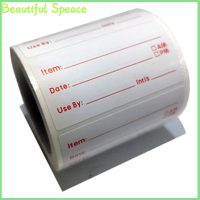 Beautiful 500PCS/ROLL KITCHEN Sticker ตู้เย็นตู้แช่แข็ง Food Storage date Content LABEL