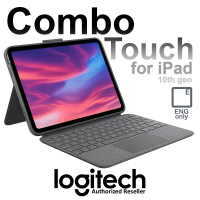 Logitech Combo Touch for iPad (10th gen) เคสคีบอร์ด สำหรับไอแพด รุ่น 10 เป็นต้นไป (แป้นอังกฤษ) ของแท้ ประกันศูนย์ 1 ปี