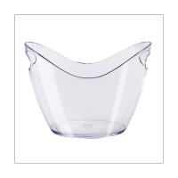 Ice Bucket Transparent Acrylic Plastic Tub for Wine Champagne and Beer Bottles Multi-Functional Chiller and Preserver