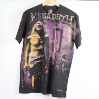 เสื้อวง Megadeth OVP โอเวอร์ปริ้น แนววินเทจ สกรีนทั้งตัว ผ้าฝอกสีเฟด เสื้อOVP เสื้อวงดนตรีต่างประเทศ เสื้อวงร๊อค