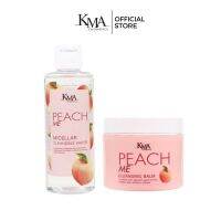 KMA คลีนซิ่งบาล์ม คลีนซิ่งวอเตอร์ เมคอัพรีมูฟเวอร์ ทำความสะอาดผิวหน้า PEACH ME CLEANSIN BALM  CLEANSING WATER