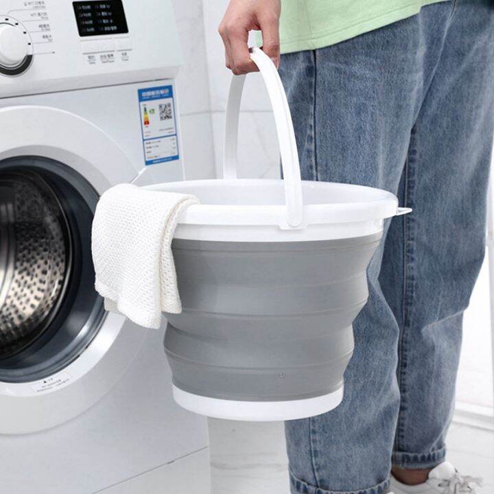 foldable-bucket-portable-collapsible-folding-pail-car-washing-camping-water-tank-outdoor-travel-fishing-gray