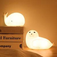 Kawaii Night Light Veilleuse Enfant Silicone Lights Touch Sensor Timing Bedroom Bedside Lamp Room Decor for Kids Baby Children