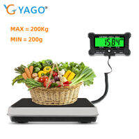 RCYAGO เครื่องชั่งพัสดุอิเล็กทรอนิกส์200Kg 200G สแตนเลสแพลตฟอร์มขนาดใหญ่ LCD ดิจิตอลชั่งน้ำหนัก