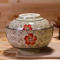 Japanese underglaze hand-painted ceramic 6.5 inch bowl with a bowl of instant noodles steamed soup tureen tureen home for dinner