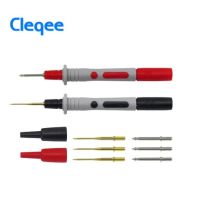 Cleqee ชุดเข็มทอง P8003เปลี่ยนได้ Probe Multimeter 2ชิ้นปากกาทดสอบอเนกประสงค์1ชุด