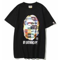 เสื้อยืดแขนสั้นลําลอง คอกลม พิมพ์ลาย BAPE สไตล์ใหม่ สําหรับผู้ชาย และผู้หญิง x1