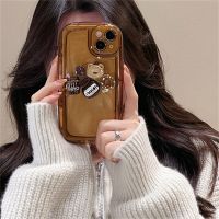 เคสโทรศัพท์อีพ็อกซี่กาแฟรูปหมู3D น่ารักแนวเกาหลีสำหรับ iPhone 14 13 12 11 Pro Max X XS XR เคสนิ่มกันกระแทกสบู่