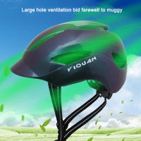 Bicycle Helmet With Light Intergrally-Molded Cycling Headset Road Crash Safety Town Route Open Face Helmet Night Riding Safety