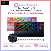 Razer BlackWidow V3คีย์บอร์ดเกมมิ่งแบบกลไก: สวิตช์-Tactile &amp; Clicky - Chroma RGB Lighting - Compact Form Factor - Programmable Macro Functions (ต่ออายุ) สำหรับแล็ปท็อปพีซี