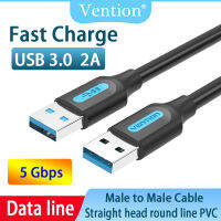 Vention Cáp USB 3.0ชายสายเคเบิลตัวผู้2A 5Gbps ความเร็วสูง Fast Transmission USB สายต่อขยายสำหรับแล็ปท็อปสมาร์ท USB 3.0 A ถึง A