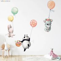 Vinyl Decorative Wall Stickers For Children Balloons Bunny Animal Wall Stickers For Kids Rooms Boys Girls Wall Stickers  Decals