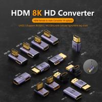 8K HDMI 2.1 Cable Adapter Connector 270 90 Degree Angle 2 Pieces Male to Female Converters Cable Adaptor Extender Wires  Leads Adapters