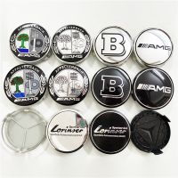 ที่ครอบยี่ห้อรถยนต์ดุมล้อรถ4ชิ้น/เซ็ต75มม. ล้อสำหรับ Mercedes Benz BRABUS AMG LORINSER Hubcap โลโก้ฝาครอบฝาฮับ W212 W210 W220 W203 W204 W211 W205