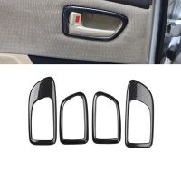 Carbon Fiber Car Inner Door Handle Bowl Catch Cover Trim Frame for Mazda 3 Axela M3 2003-2008