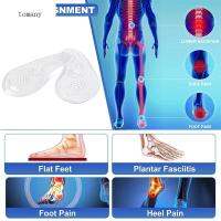 TOMANY แผ่นรองพื้นนุ่มสบายระบายอากาศได้ดีขนาดครึ่งเท้าปรับขนาดตัวเสริมรองเท้าฟุตพื้นในรองเท้าพื้นรองรองเท้าผู้หญิงซิลิโคนรองรับส่วนโค้งแผ่นรองส้นเท้าสูง