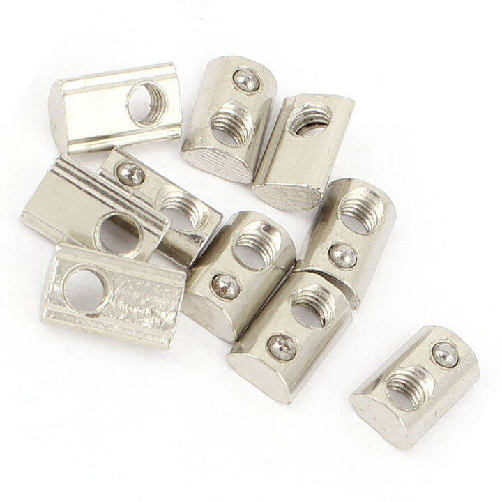 10pcs-20-series-m5-slide-in-ball-spring-t-slot-nut-13-6mmx8-5mmx4-3mm