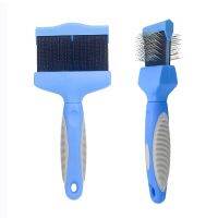 Double Sided Flexible Slicker Brush Removes Loose HairTanglesand KnotsFlexible Head Contours Pet Skin-Suitable for DogsCats
