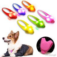 New Pet Led Silicone Rubber Pendant Safety Flashing Glow Light Blinking Led Collar Luminous Pendant For Pet Dog Puppy Necklace