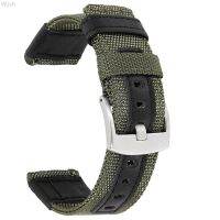 ✑❧ 20mm 22mm Nylon Leather Strap for Samsung Galaxy Watch 3 42mm 46mm Active 2 Gear S2 S3 Wrist Bracelet Band Huawei GT 2/2e/Pro