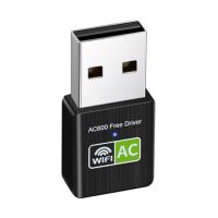 USB Network Card WiFi Receiver 600Mbps USB WiFi Adapter Dongle 2.4G/5.8G Plug and Play Support Windows XP/Vista/Linux/Win 7/8  USB Network Adapters