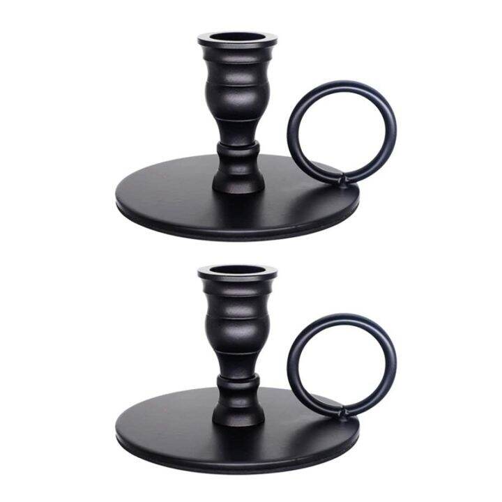 2pcs-portable-matte-black-candle-holders-metal-candle-stand-for-wedding-birthday-dinning-bar-party-decorative-candles