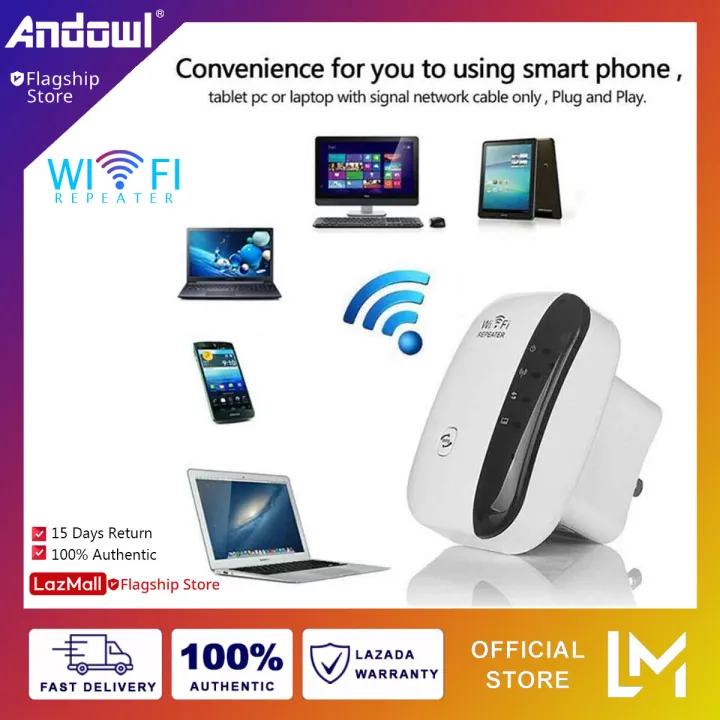 ANDOWL PHILIPPINES QM-669 Super WiFi Booster Boost WiFi Signal, Range Extender, Repeater, Access