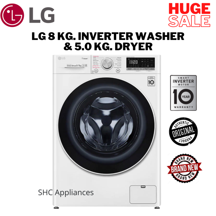 LG FV1208D4W 8.0 kg. Inverter FRONT WASHER & 5.0 kg. Dryer | Lazada PH