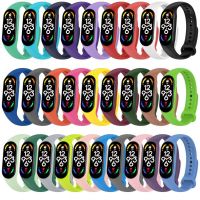 【CW】 Strap For Xiaomi Mi Smart Band 7 6 5 4 Watchband Bracelet Replacement Sport Wrist Color TPU Wristband Bracelet for mi band strap