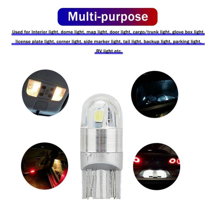 10pcs-6000k-canbus-t10-168-194-w5w-dome-license-side-marker-led-light-bulb-white