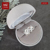 MT แหวนเงินแท้ ดีไซน์ เส้นไขว้กัน รอบวง ไซส์: 56 Solid 925 Sterling Silver Ring (sr125) MT Jewelry มณีธารา