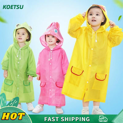 KOETSU 【COD】 เสื้อกันฝนเด็ก 5 สี ลายการ์ตูนสัตว์ ชุดกันฝนเด็ก เสื้อกันฝนกันน้ำได้สำหรับเด็ก เสื้อกันฝน ชุดกันน้ำ สำหรับเด็กชายและเด็กหญิง