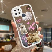 เคสสำหรับ Realme C25 C25Y Realme แมวน่ารัก/Realme C25S กระจกพื้นผิวฝาหลัง2023โทรศัพท์กันกระแทกรูปแบบใหม่ฝาครอบป้องกันกล้องคลุมทั้งหมดปลอกซิลิโคน