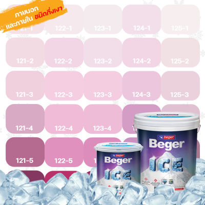 Beger ICE สีชมพู 1 ลิตร-18 ลิตร ชนิดกึ่งเงา สีทาภายนอก และ สีทาภายใน สีทาบ้านถังใหญ่ เช็ดล้างได้ ทนร้อน ทนฝน ป้องกันเชื้อรา สีเบเยอร์ ไอซ