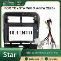 RTO วิทยุติดรถยนต์2 Din Fascia 10.1นิ้วสำหรับ Toyota Wigo Agya 2020-2022โครงดีวีดีสเตอริโอยึดแผ่นอะแดปเตอร์กรอบติดตั้ง