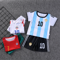 Xiaozhima Kids Boys Sports Clothing Sets Short Sleeves Thin Quick-dry Breathable T-shirts and Shorts 2Pieces/suit Football Clothes Jersey Outfits For 1-10 Years