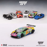 MINI GT 1:64รุ่นรถ Lambor Huracan GT3 EVO GEAR Racing Alloy Sport Vehicle #552 LHD