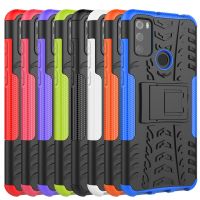 For TCL 20E Shockproof Armor Phone Case For TCL20E Stand Bracket Back Cover Protective Coque