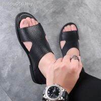 （ready stock）♟2021 new sandals men s leather casual beach shoes non-slip and slippers outer summer extra large size 48