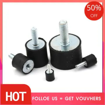 4pcs/lot Double Male Thread Rubber Shock Absorbers Anti Vibration Silent  block Boat Car Bobbin Shock Absorber Tools M3 M4 M6 M8