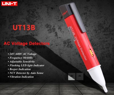 【HOT SALE】 เครื่องทดสอบปากกาขนาดเล็กเครื่องตรวจจับ UNI-T ความไวมิเตอร์ระบุไฟฟ้าแบบไม่สัมผัสเซ็นเซอร์ปรับวัดแรงดันไฟฟ้าไฟฟ้ากระแสสลับและการปรับระดับ