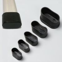 ❁ 4pcs Oval Chair Leg Caps Non-slip Plastic Pipe Plug Furniture Foot Socks Feet Cover Table Foots Floor Protector Leveling Feets