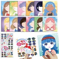 14Sheets Cartoon Girls Make Your Own Princess Sticker Books DIY Dress Up Assemble Jigsaw Puzzle Game School Children Gifts Toys