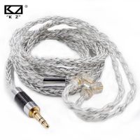 KZ Earphone Cable 8 Core Silver Blue Hybrid 784 cores Silver plated Upgrade Cable For KZ ZAX ZS10 PRO ZSN ZSX DQ6 CCA CSN TRN VX