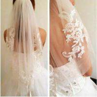 HOT 1T Bridal Applique Veils Comb Elbow Veil