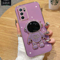 AnDyH 2022 New Design For OPPO A16 A16S A54S Case Luxury 3D Stereo Stand Bracket Astronaut Fashion Cute Soft Case